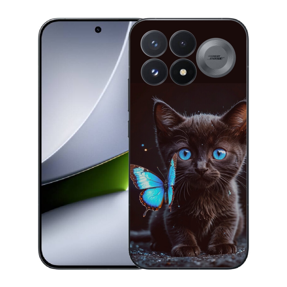 Gélový kryt mmCase na Xiaomi Poco F9 Pro 5G - čierne mačiatko 3