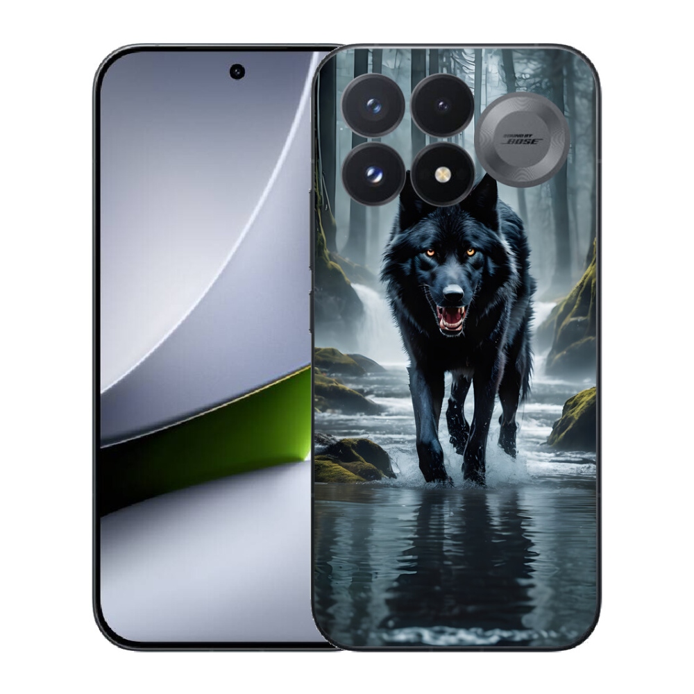Gélový kryt mmCase na Xiaomi Poco F9 Pro 5G - čierny vlk