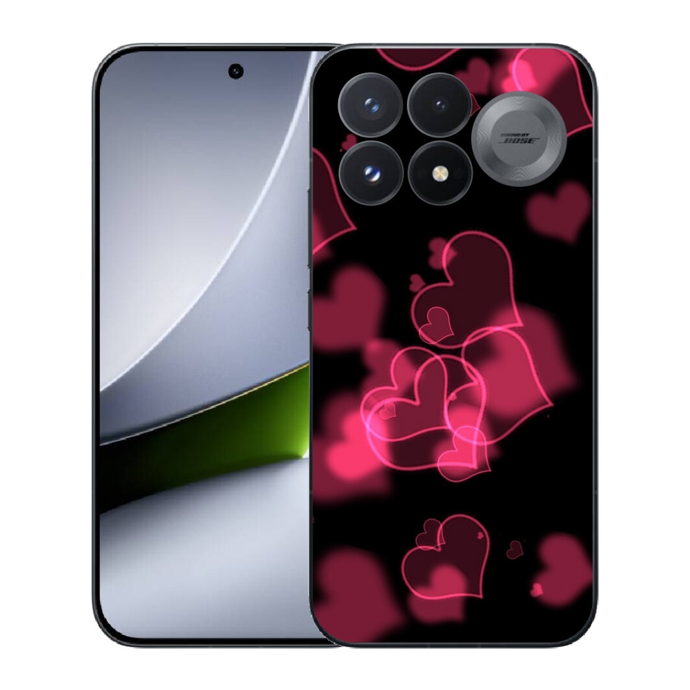 Gélový kryt mmCase na Xiaomi Poco F9 Pro 5G - červená srdiečka