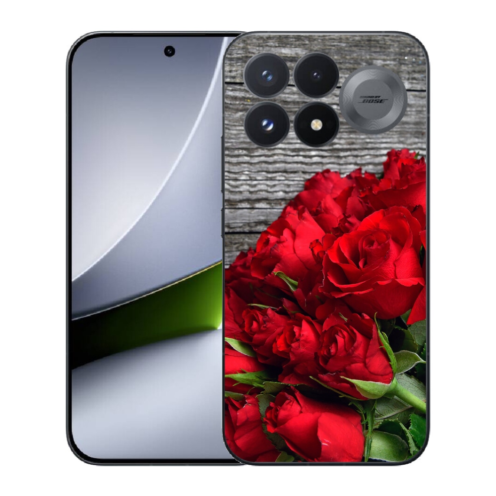 Gélový kryt mmCase na Xiaomi Poco F9 Pro 5G - červené ruže