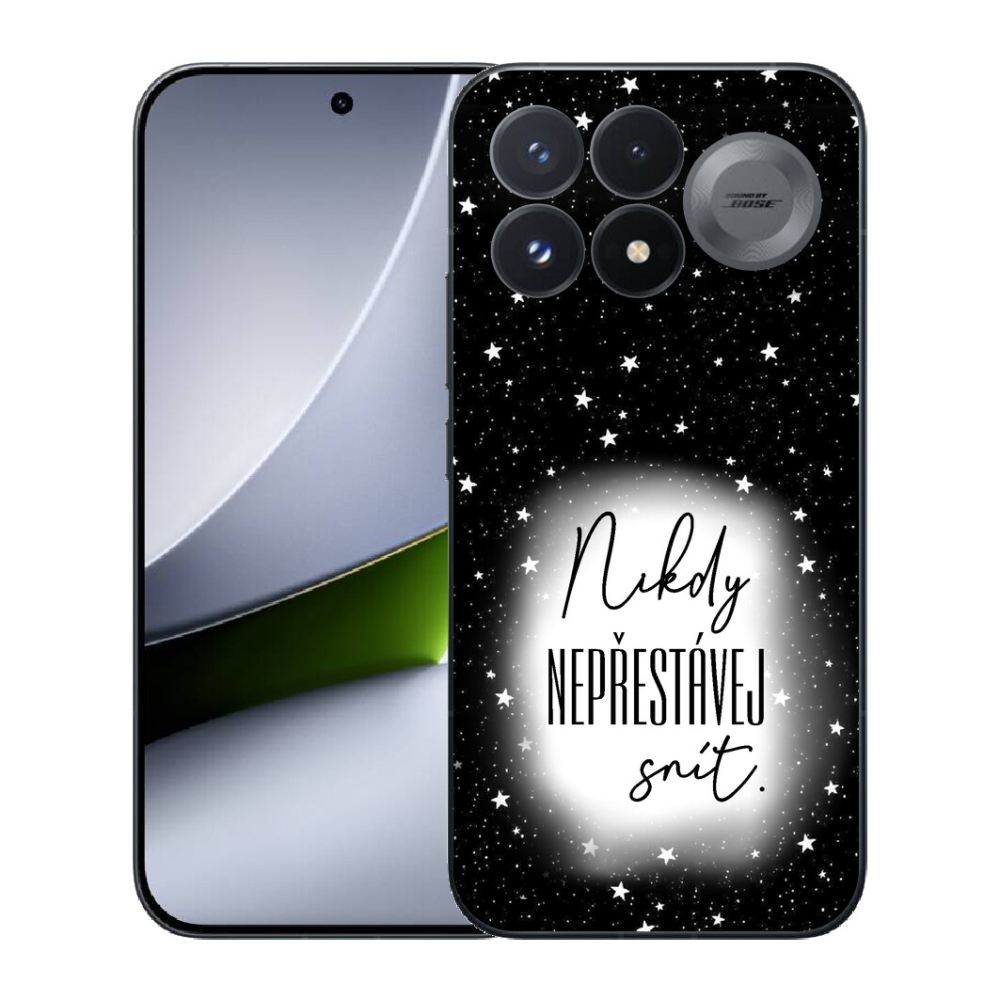 Gélový kryt mmCase na Xiaomi Poco F9 Pro 5G - citát 1 bieločierne pozadie