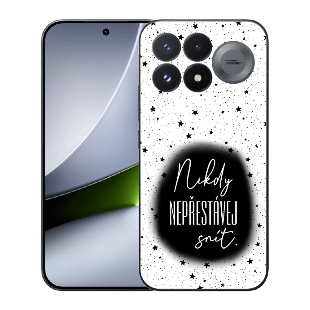 Gélový kryt mmCase na Xiaomi Poco F9 Pro 5G - citát 1 čiernobiele pozadie