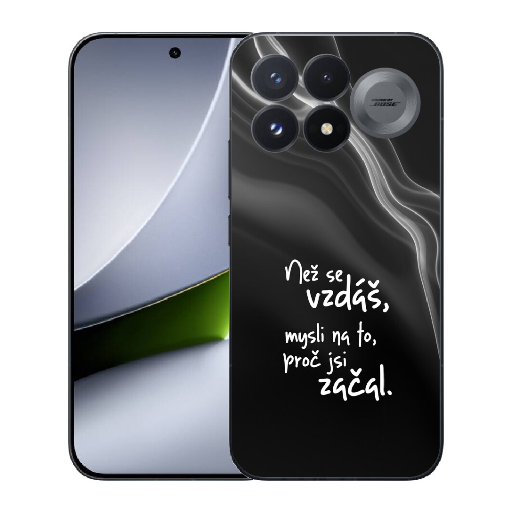 Gélový kryt mmCase na Xiaomi Poco F9 Pro 5G - citát 2 čierne pozadie
