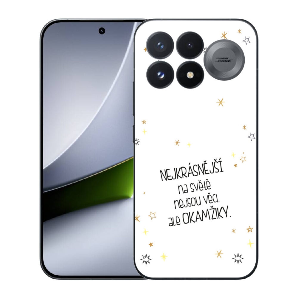 Gélový kryt mmCase na Xiaomi Poco F9 Pro 5G - citát 4 biele pozadie