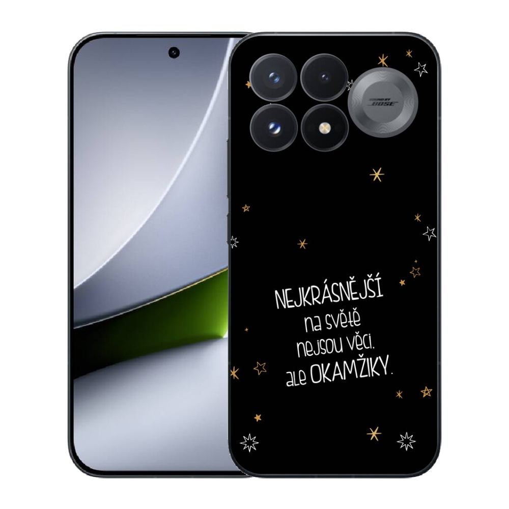 Gélový kryt mmCase na Xiaomi Poco F9 Pro 5G - citát 4 čierne pozadie