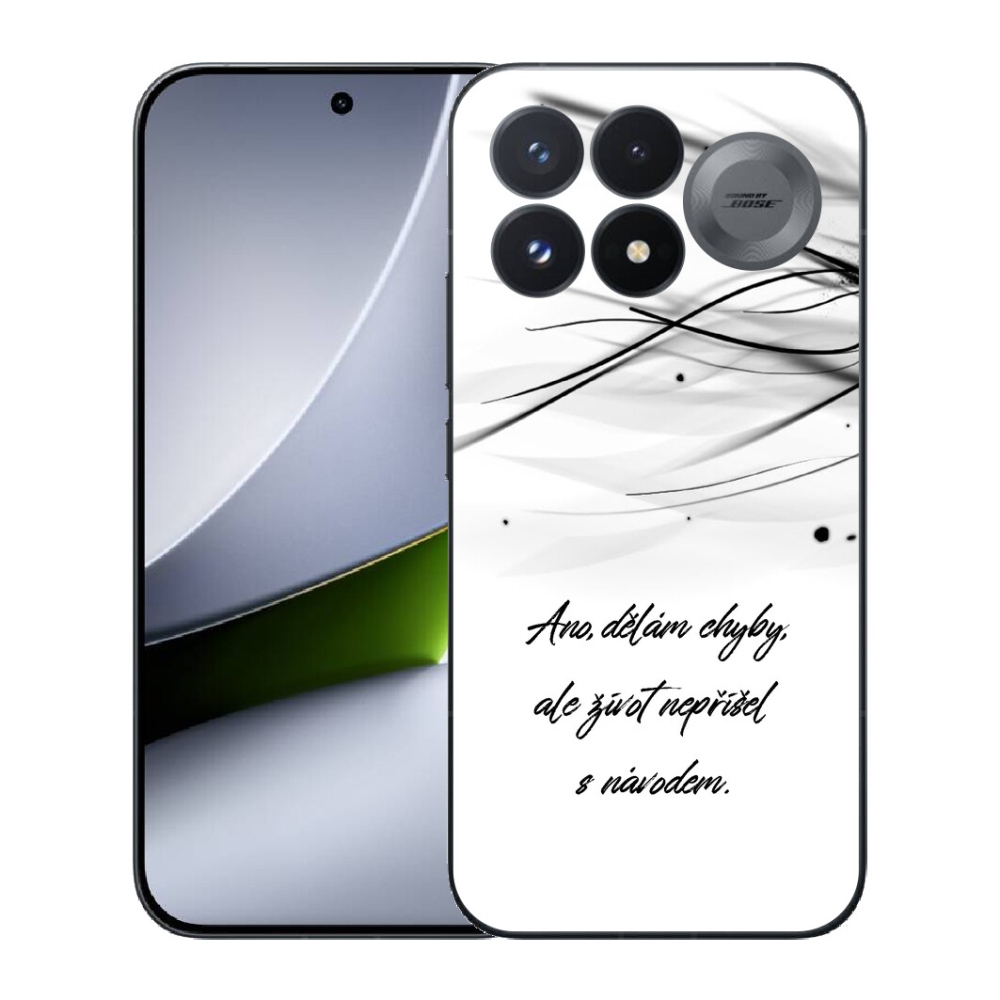 Gélový kryt mmCase na Xiaomi Poco F9 Pro 5G - citát biele pozadie