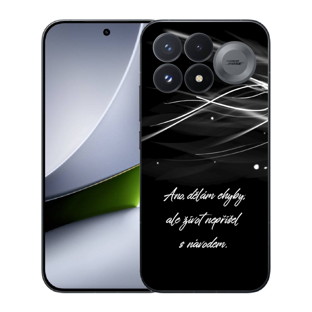 Gélový kryt mmCase na Xiaomi Poco F9 Pro 5G - citát čierne pozadie