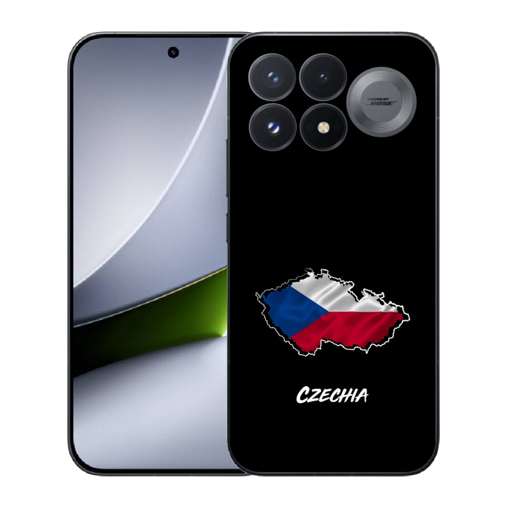 Gélový kryt mmCase na Xiaomi Poco F9 Pro 5G - Czechia čierne pozadie