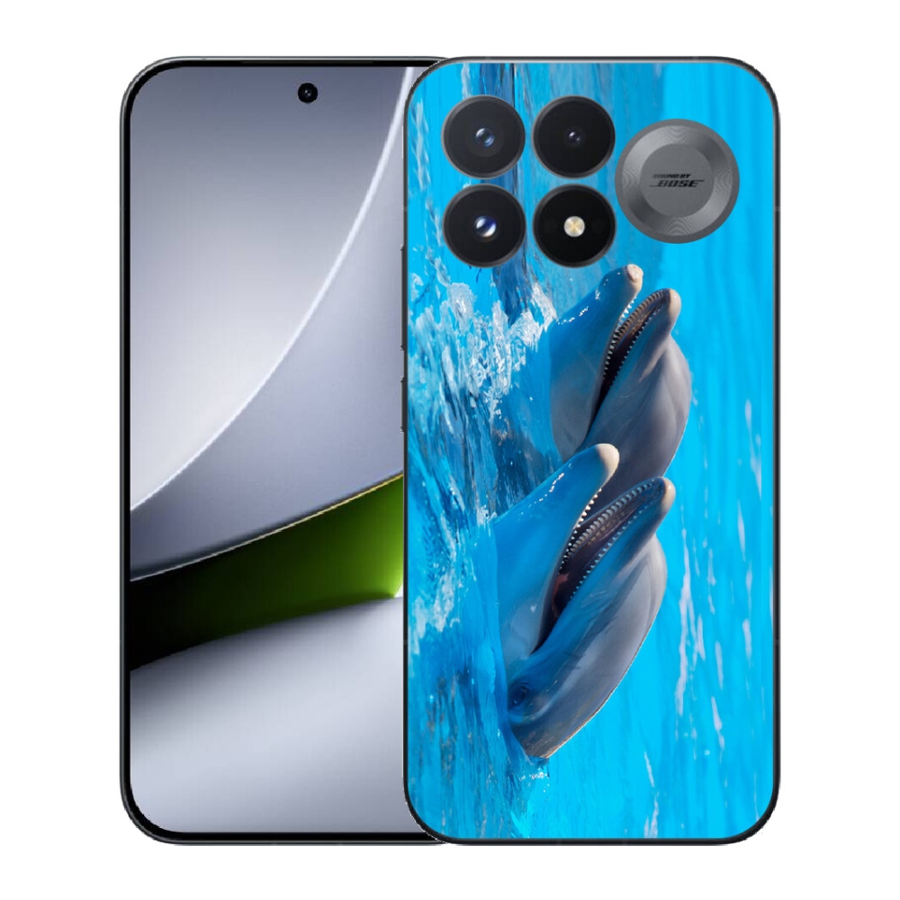 Gélový kryt mmCase na Xiaomi Poco F9 Pro 5G - delfíny