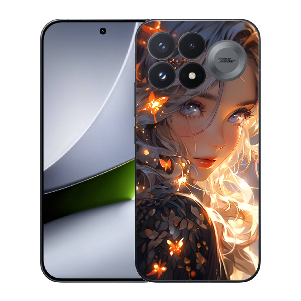 Gélový kryt mmCase na Xiaomi Poco F9 Pro 5G - dievča a motýle