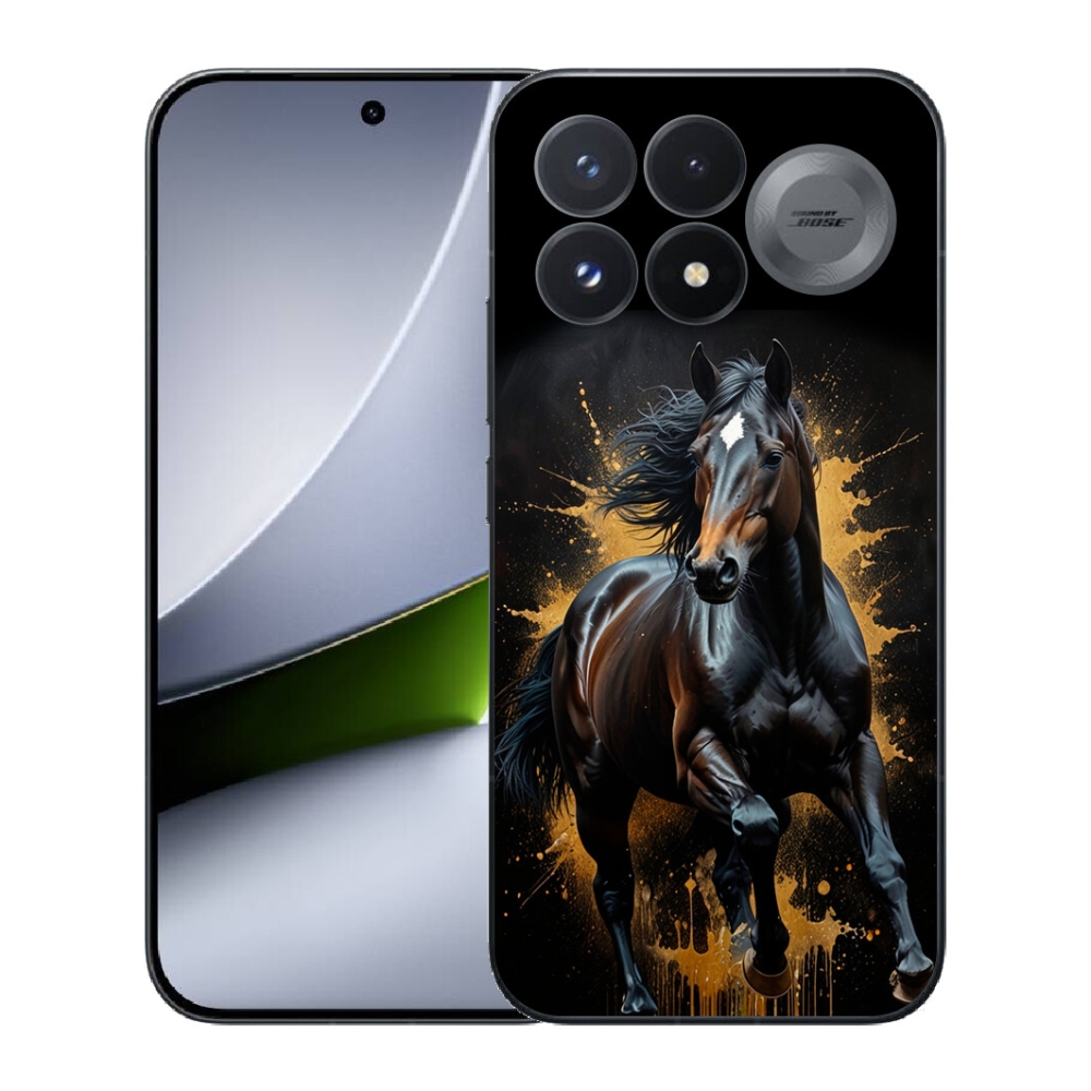 Gélový kryt mmCase na Xiaomi Poco F9 Pro 5G - elegantný čierny žrebec