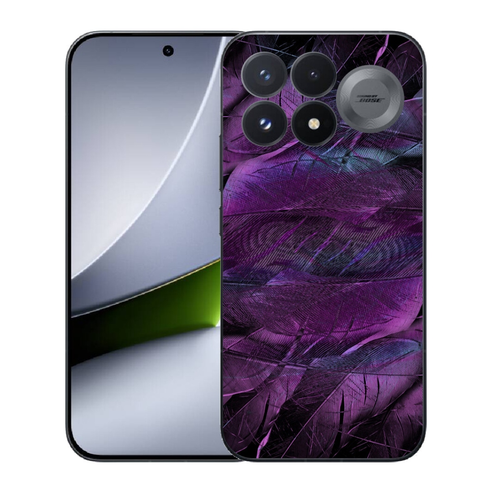 Gélový kryt mmCase na Xiaomi Poco F9 Pro 5G - fialové pierka