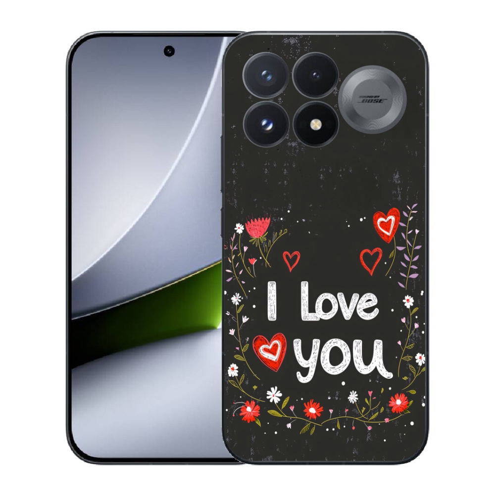 Gélový kryt mmCase na Xiaomi Poco F9 Pro 5G - I love you čierne pozadie