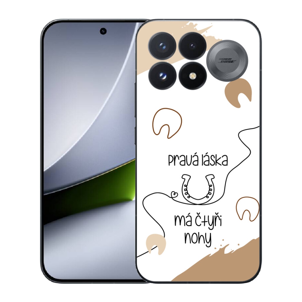 Gélový kryt mmCase na Xiaomi Poco F9 Pro 5G - konský motív biele pozadie