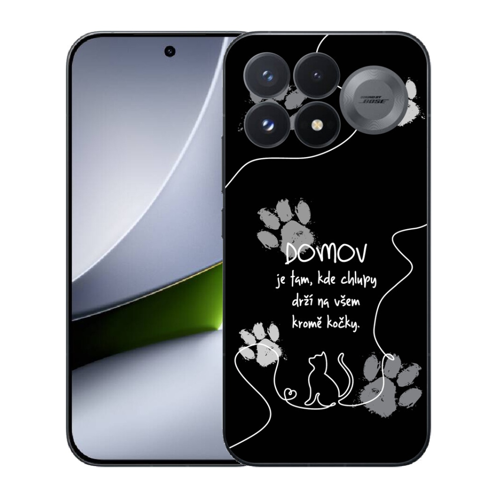 Gélový kryt mmCase na Xiaomi Poco F9 Pro 5G - mačacie motív čierne pozadie