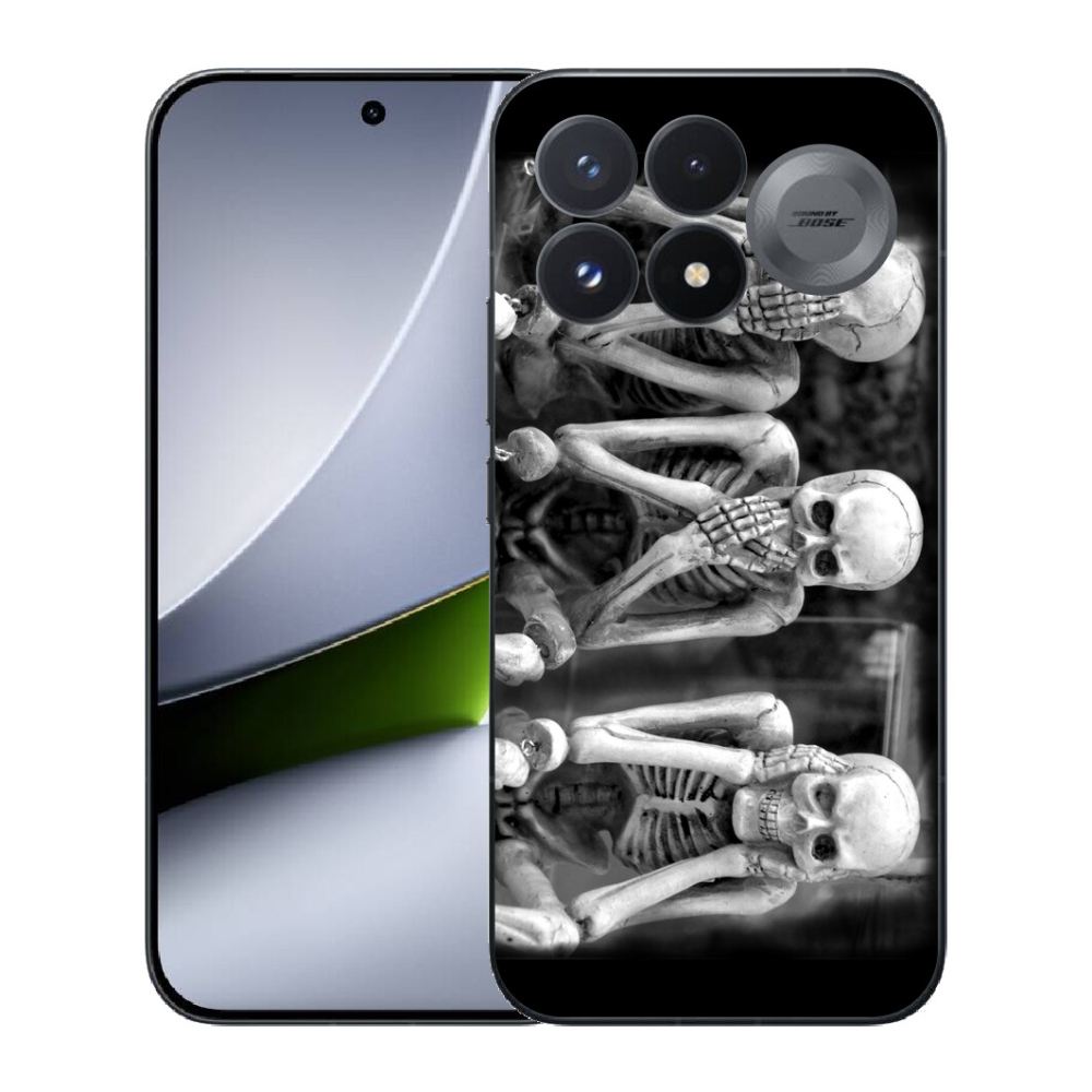 Gélový kryt mmCase na Xiaomi Poco F9 Pro 5G - kostlivci