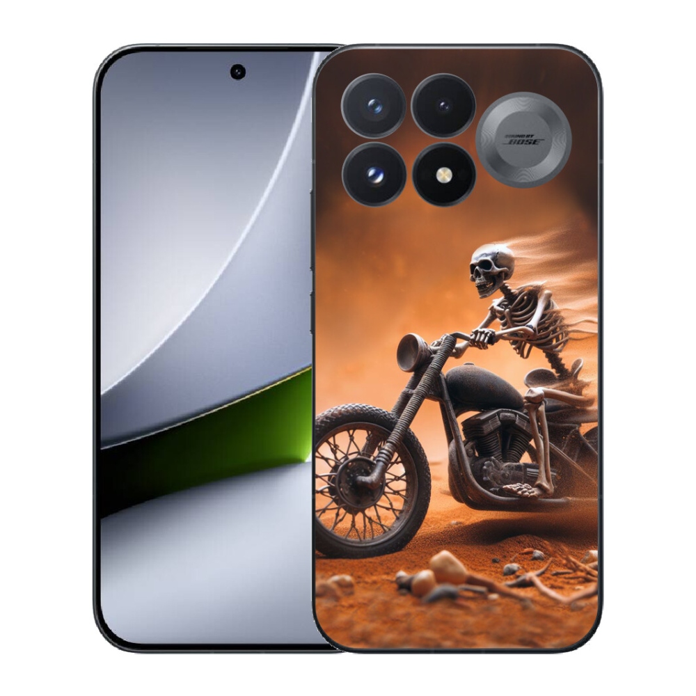 Gélový kryt mmCase na Xiaomi Poco F9 Pro 5G - kostra na motorke