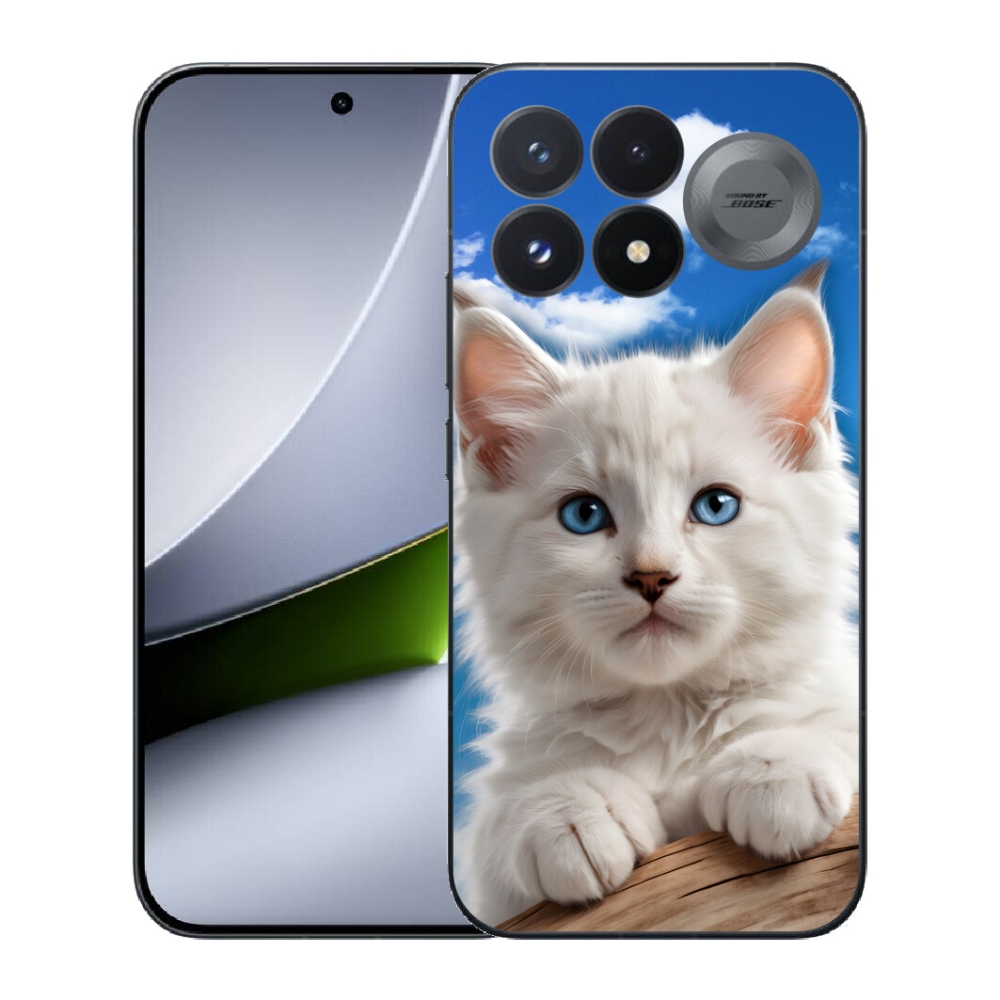 Gélový kryt mmCase na Xiaomi Poco F9 Pro 5G - mačiatko a oblaky