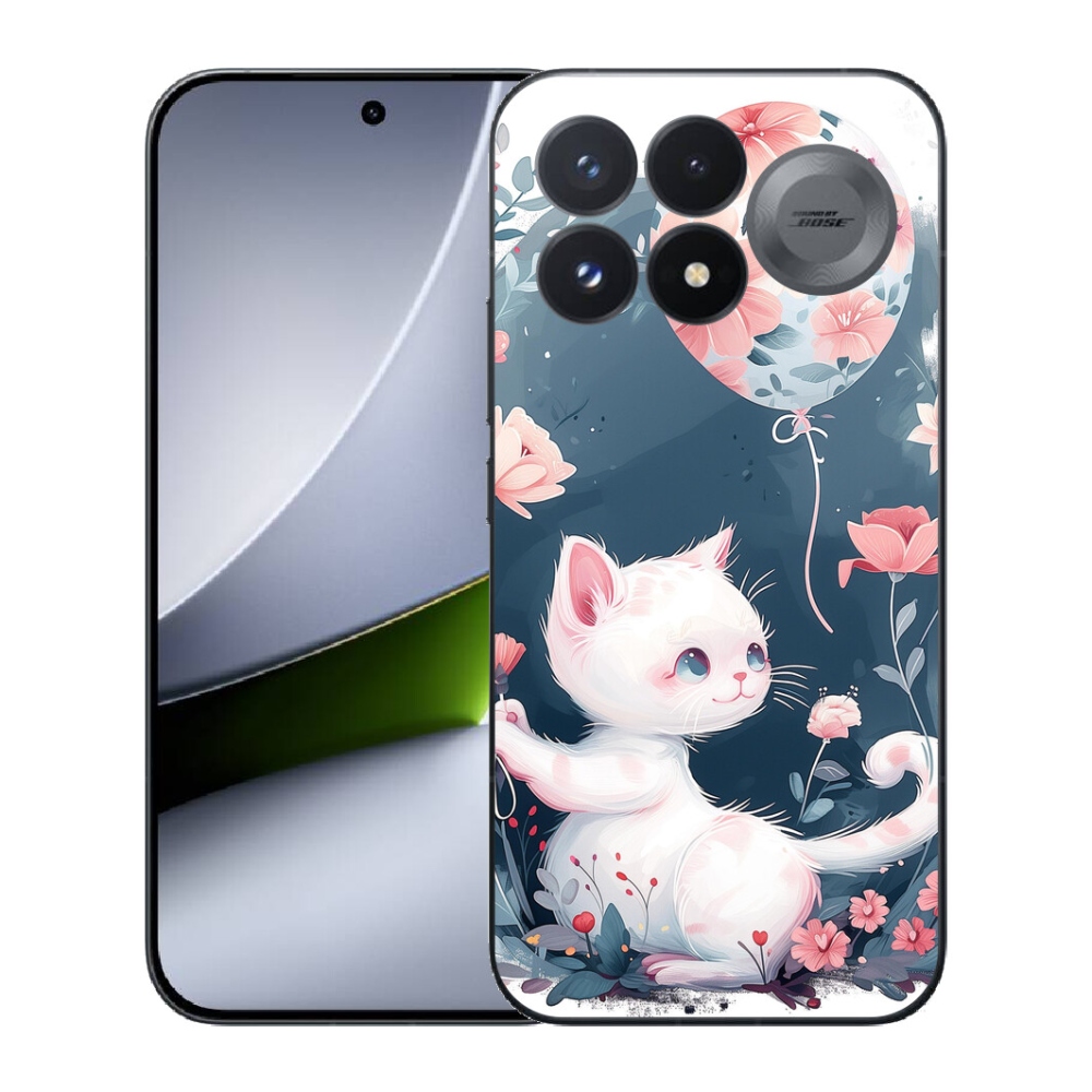 Gélový kryt mmCase na Xiaomi Poco F9 Pro 5G - mačiatko s balónikom