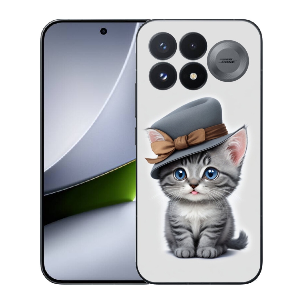 Gélový kryt mmCase na Xiaomi Poco F9 Pro 5G - mačiatko s klobúkom