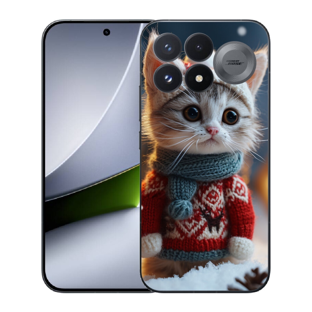 Gélový kryt mmCase na Xiaomi Poco F9 Pro 5G - mačiatko vo svetri