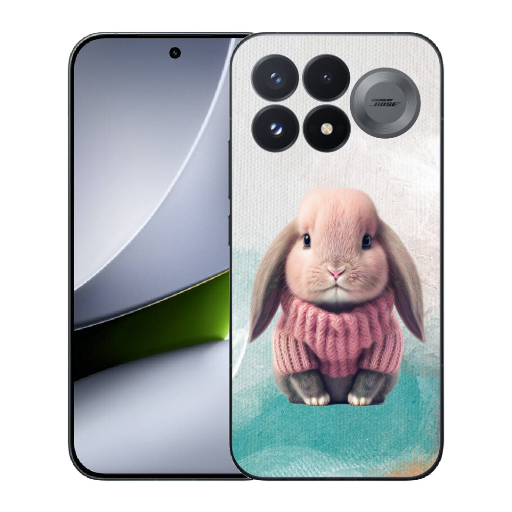 Gélový kryt mmCase na Xiaomi Poco F9 Pro 5G - zajačik vo svetri