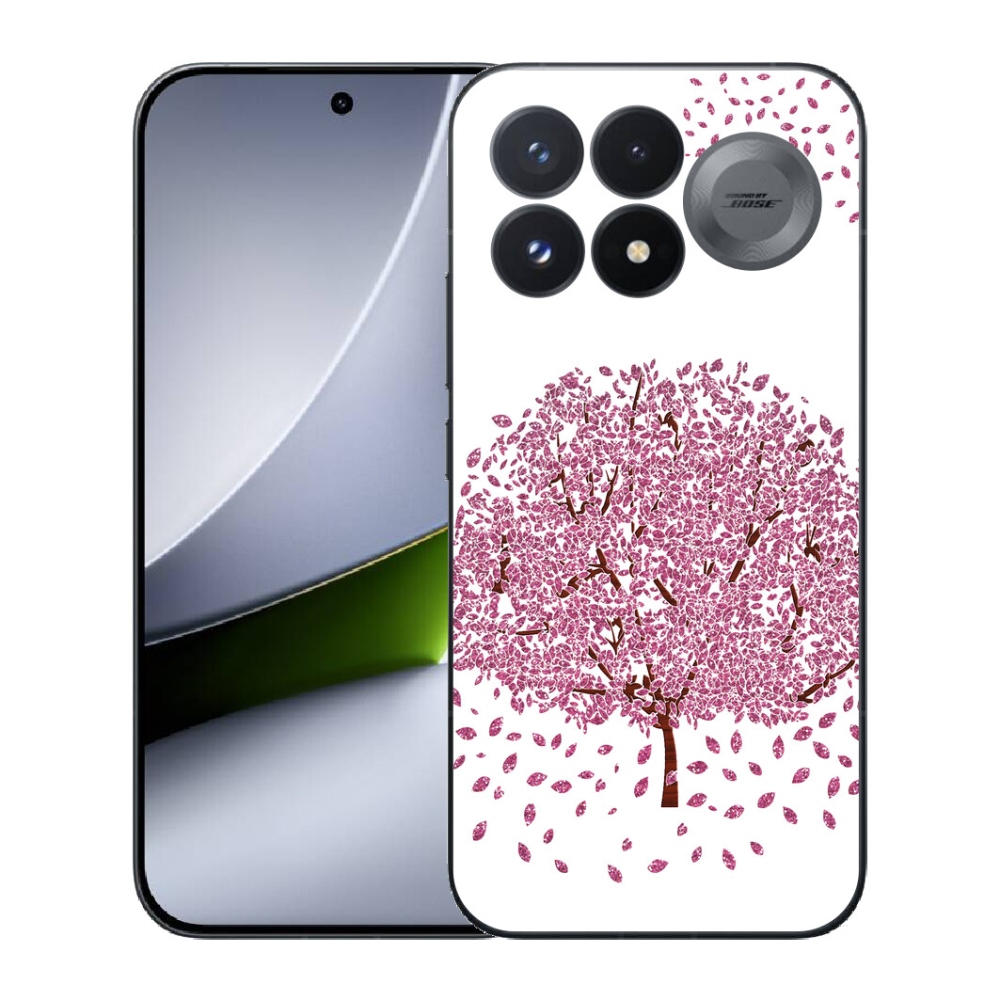 Gélový kryt mmCase na Xiaomi Poco F9 Pro 5G - kreslený strom s listami