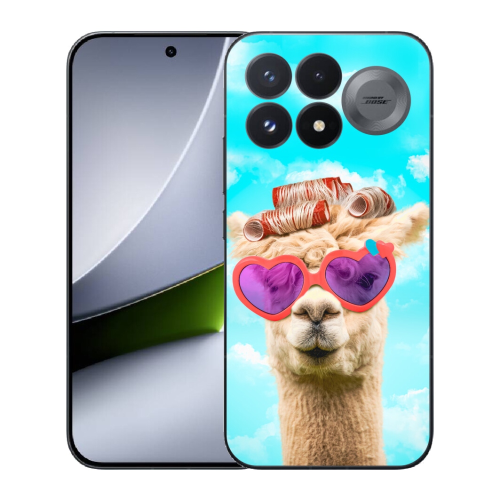 Gélový kryt mmCase na Xiaomi Poco F9 Pro 5G - lama s okuliarmi