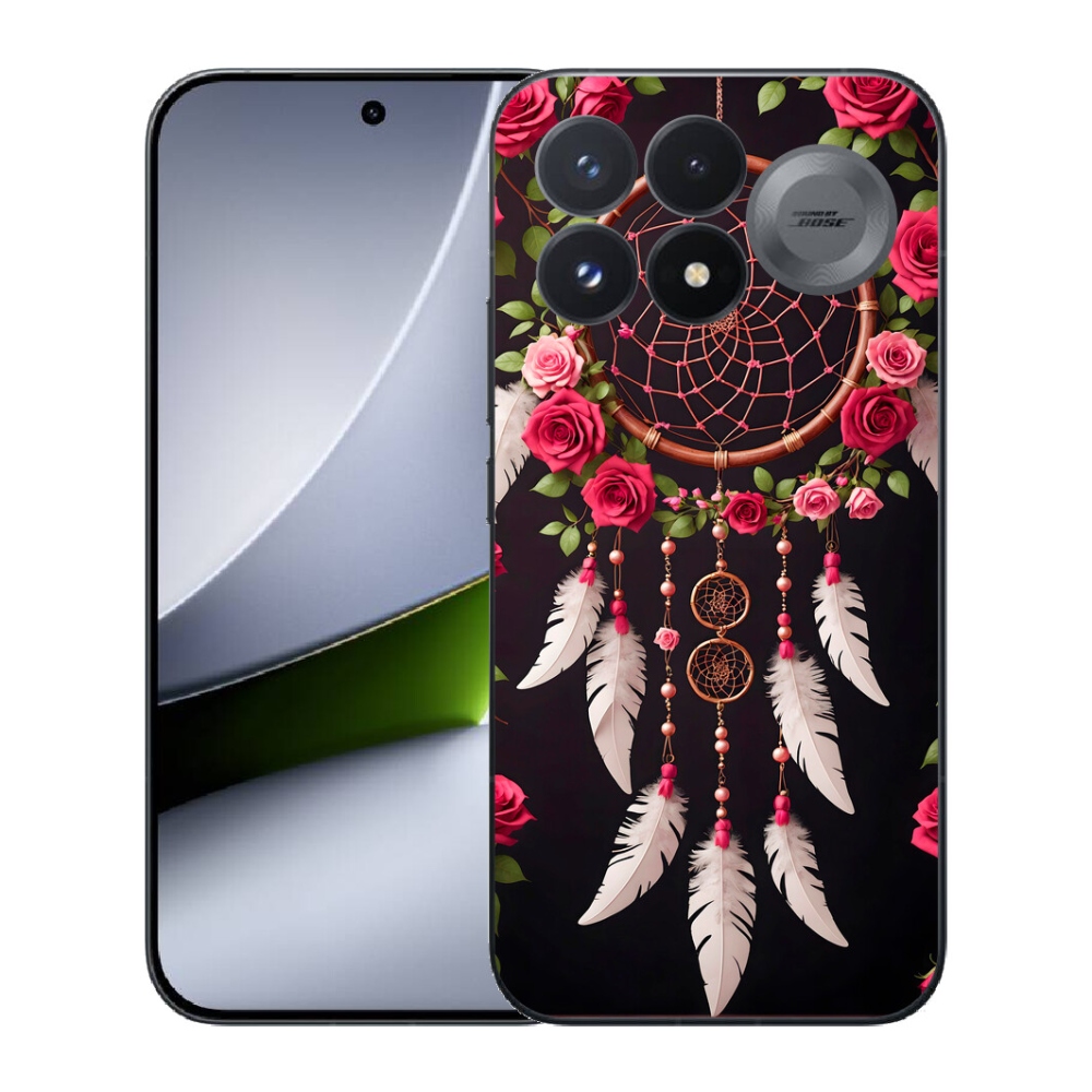 Gélový kryt mmCase na Xiaomi Poco F9 Pro 5G - lapač snov s ružami