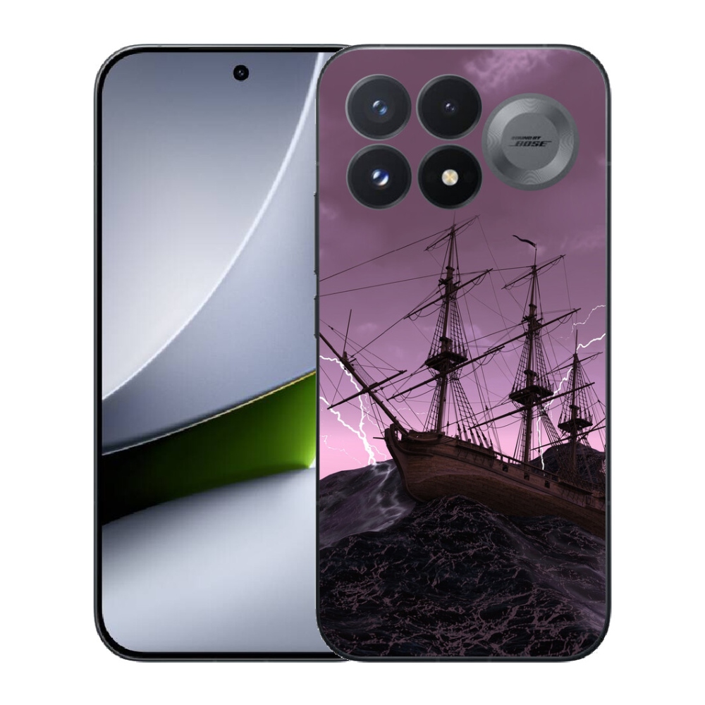 Gélový kryt mmCase na Xiaomi Poco F9 Pro 5G - loď v búrke