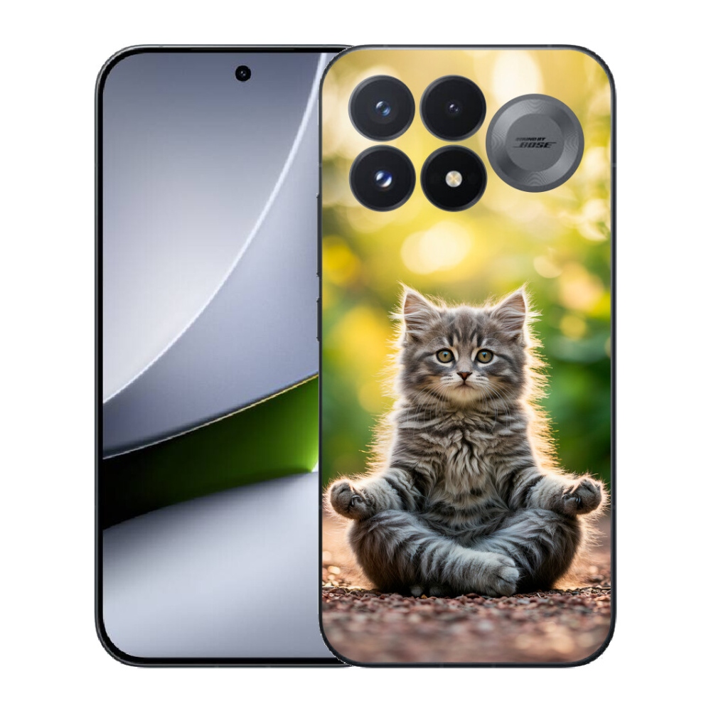 Gélový kryt mmCase na Xiaomi Poco F9 Pro 5G - meditujúce mačiatko