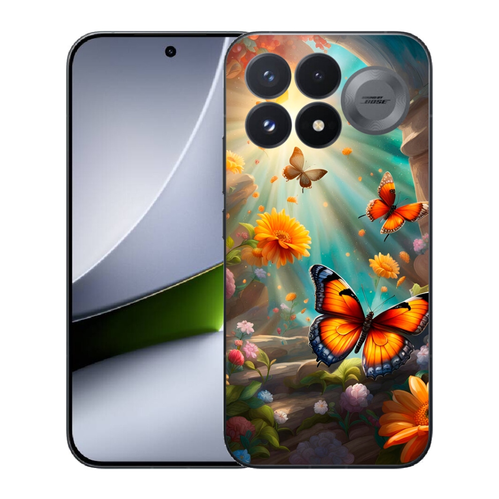 Gélový kryt mmCase na Xiaomi Poco F9 Pro 5G - motýlia záhrada 2