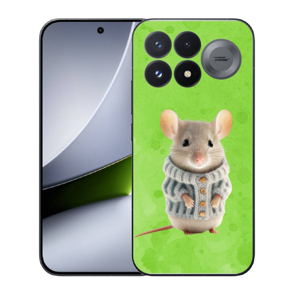 Gélový kryt mmCase na Xiaomi Poco F9 Pro 5G - myška vo svetri