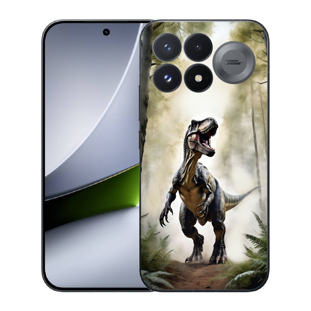 Gélový kryt mmCase na Xiaomi Poco F9 Pro 5G - naštvaný T-Rex
