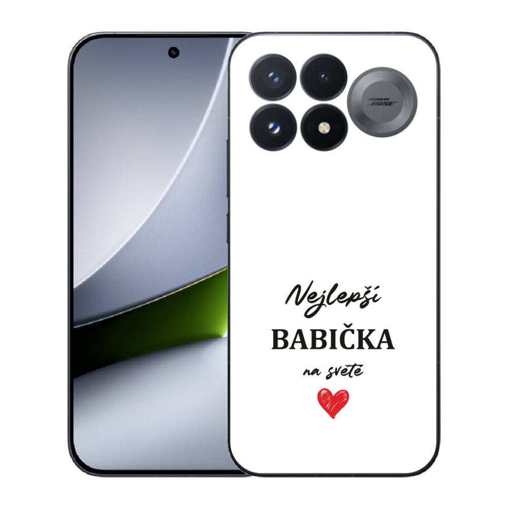 Gélový kryt mmCase na Xiaomi Poco F9 Pro 5G - najlepšia babička 1 biele pozadie