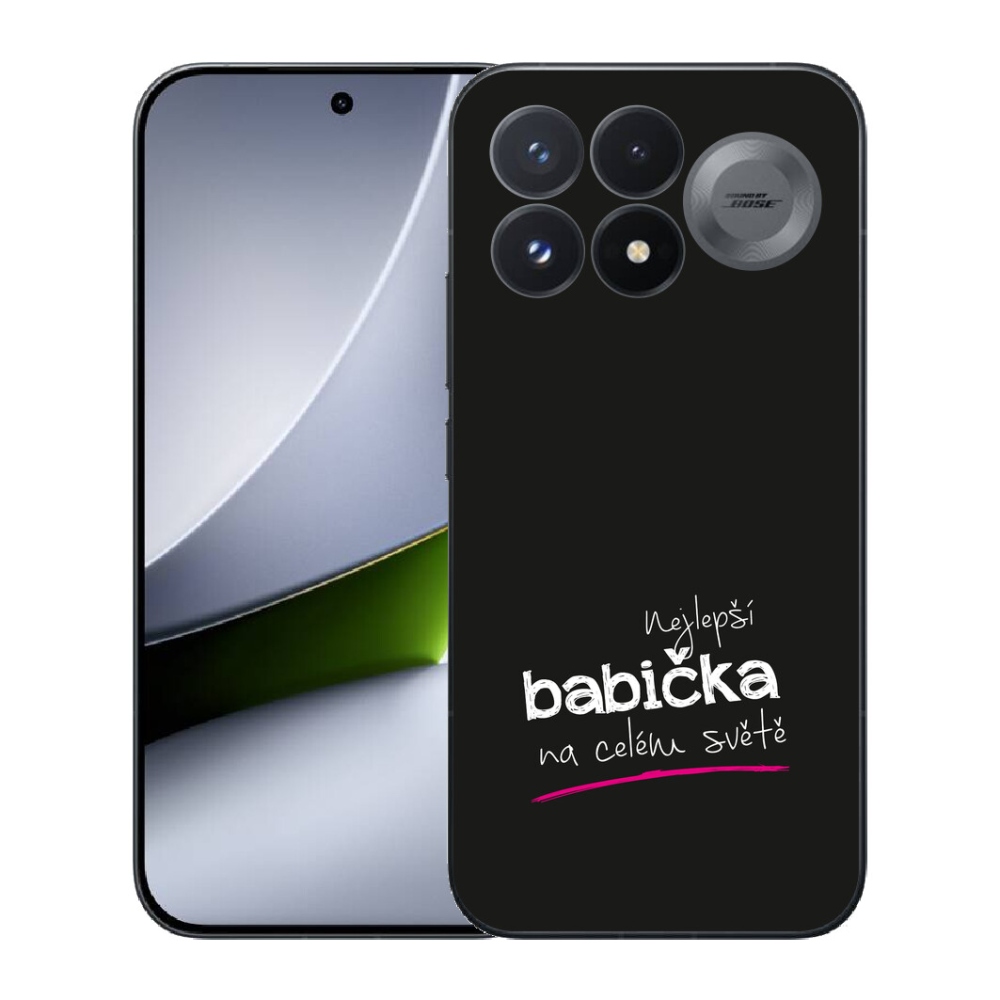 Gélový kryt mmCase na Xiaomi Poco F9 Pro 5G - najlepšia babička 4 čierne pozadie