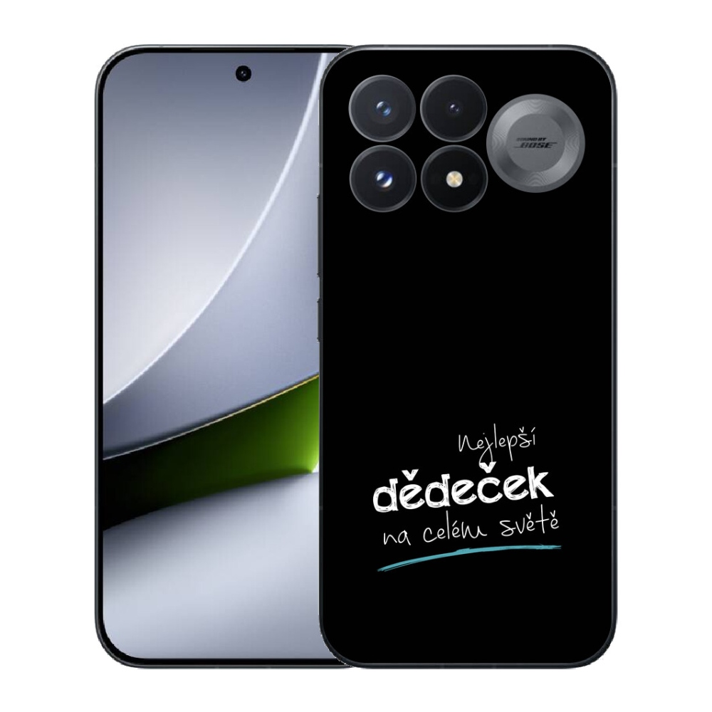 Gélový kryt mmCase na Xiaomi Poco F9 Pro 5G - najlepší dedko 3 čierne pozadie