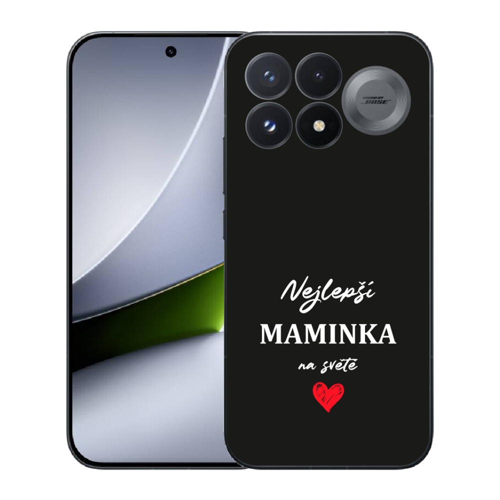 Gélový kryt mmCase na Xiaomi Poco F9 Pro 5G - najlepšia mamička 1 čierne pozadie