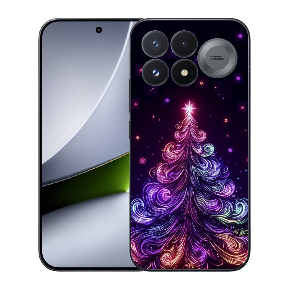 Gélový kryt mmCase na Xiaomi Poco F9 Pro 5G - neónový vianočný stromček 1