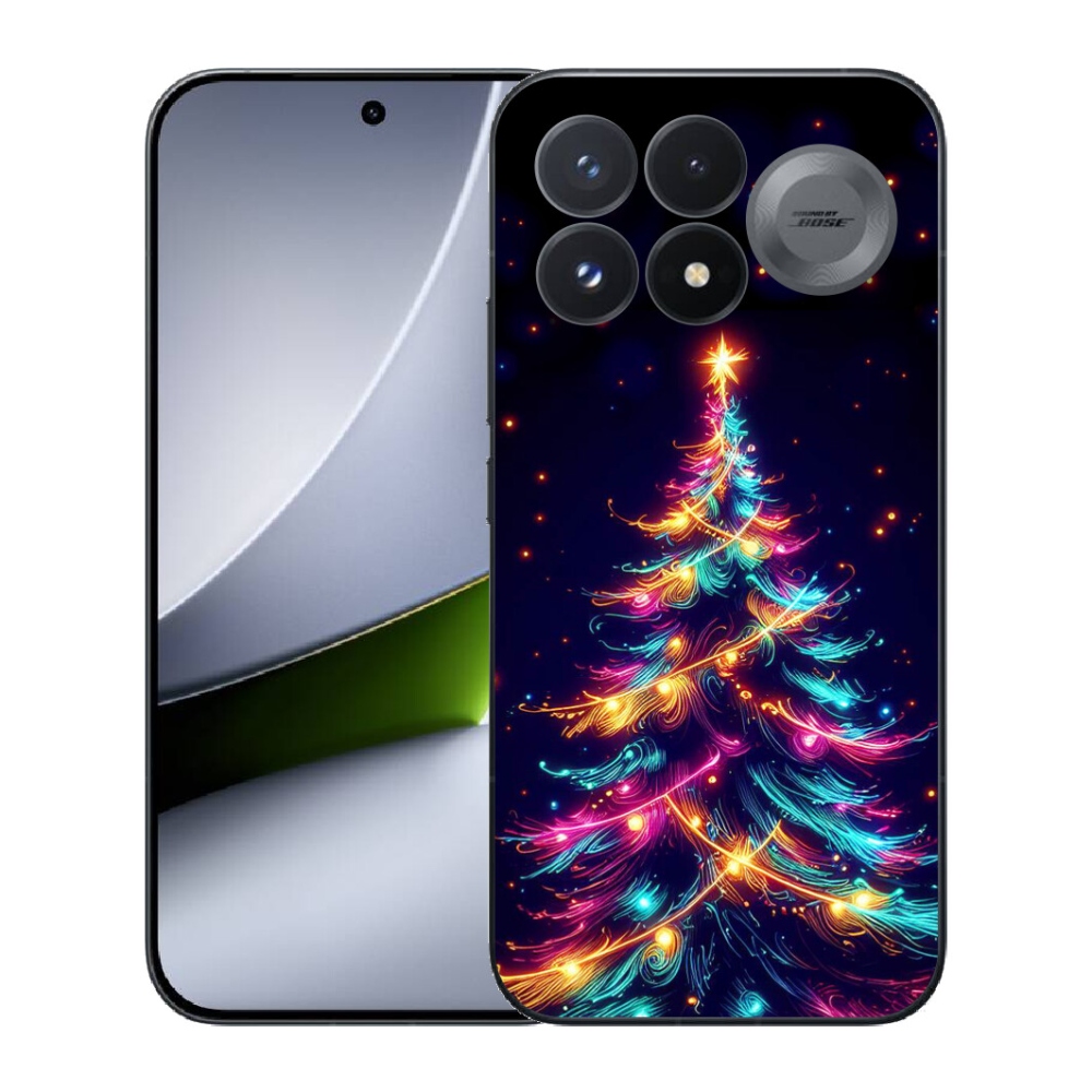 Gélový kryt mmCase na Xiaomi Poco F9 Pro 5G - neónový vianočný stromček