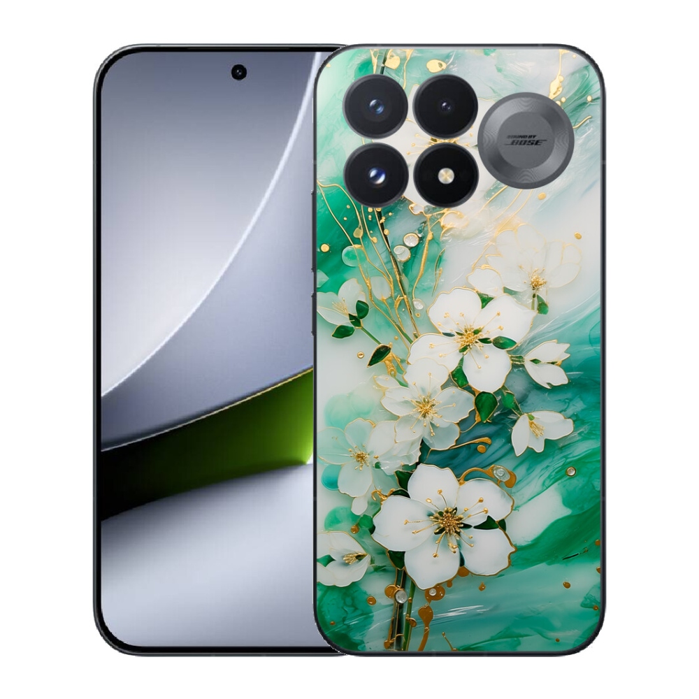 Gélový kryt mmCase na Xiaomi Poco F9 Pro 5G - nežné kvety