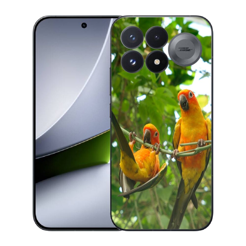 Gélový kryt mmCase na Xiaomi Poco F9 Pro 5G - papagáje aratingy