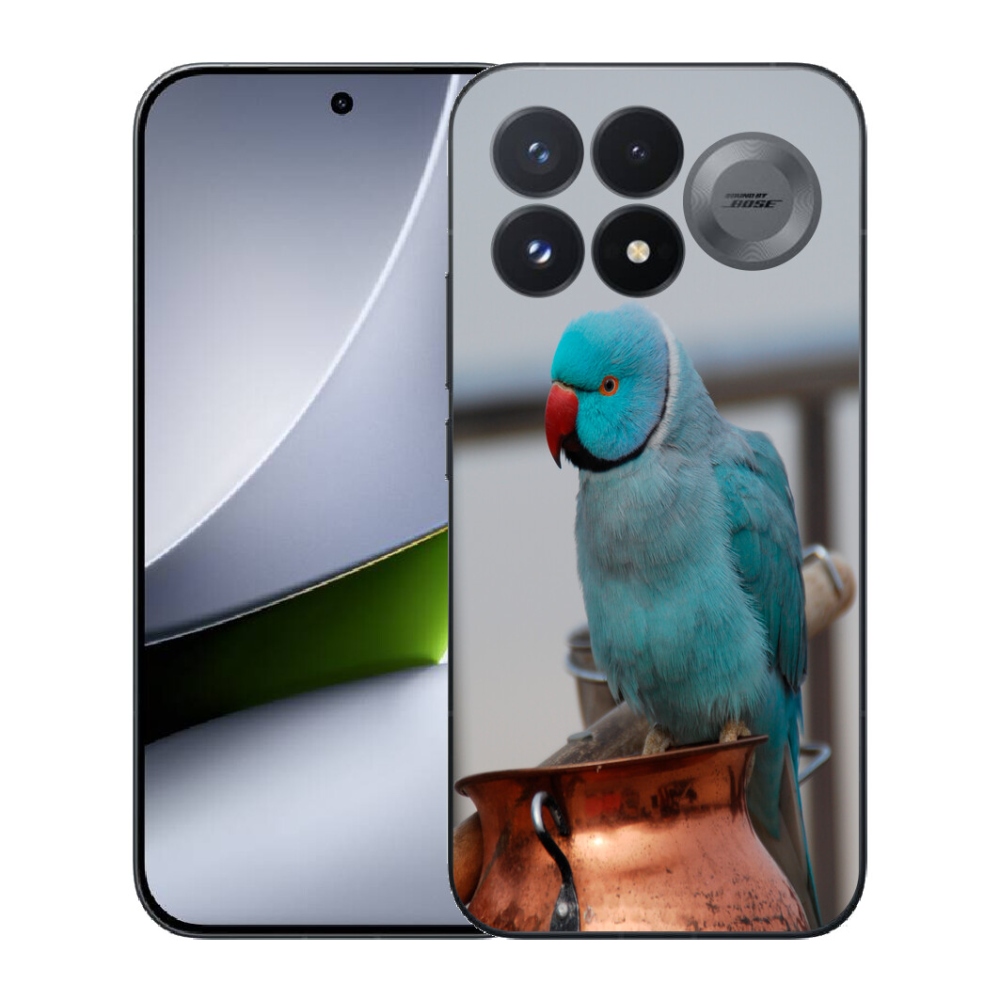 Gélový kryt mmCase na Xiaomi Poco F9 Pro 5G - papagáj alexander modrý