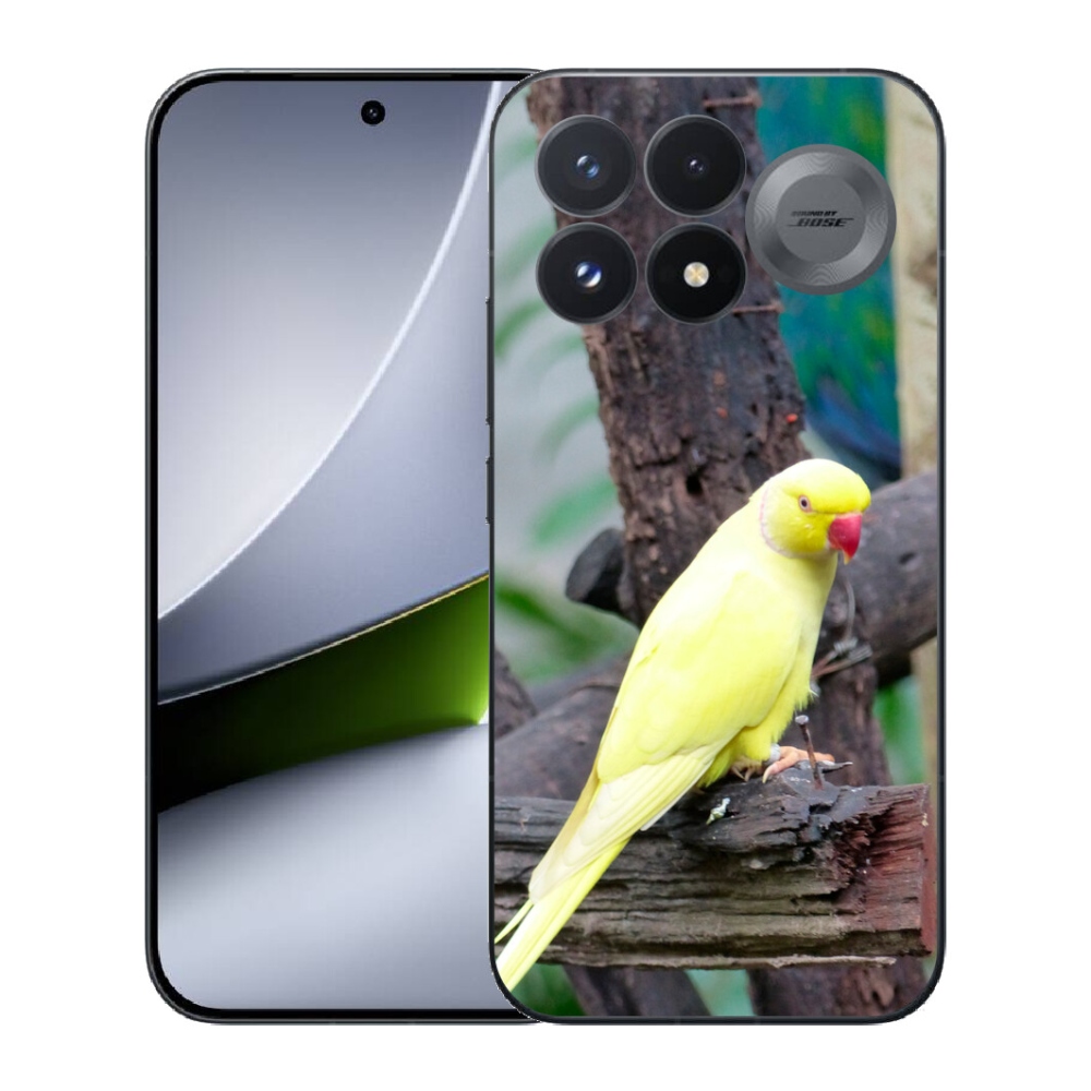 Gélový kryt mmCase na Xiaomi Poco F9 Pro 5G - papagáj alexander žltý