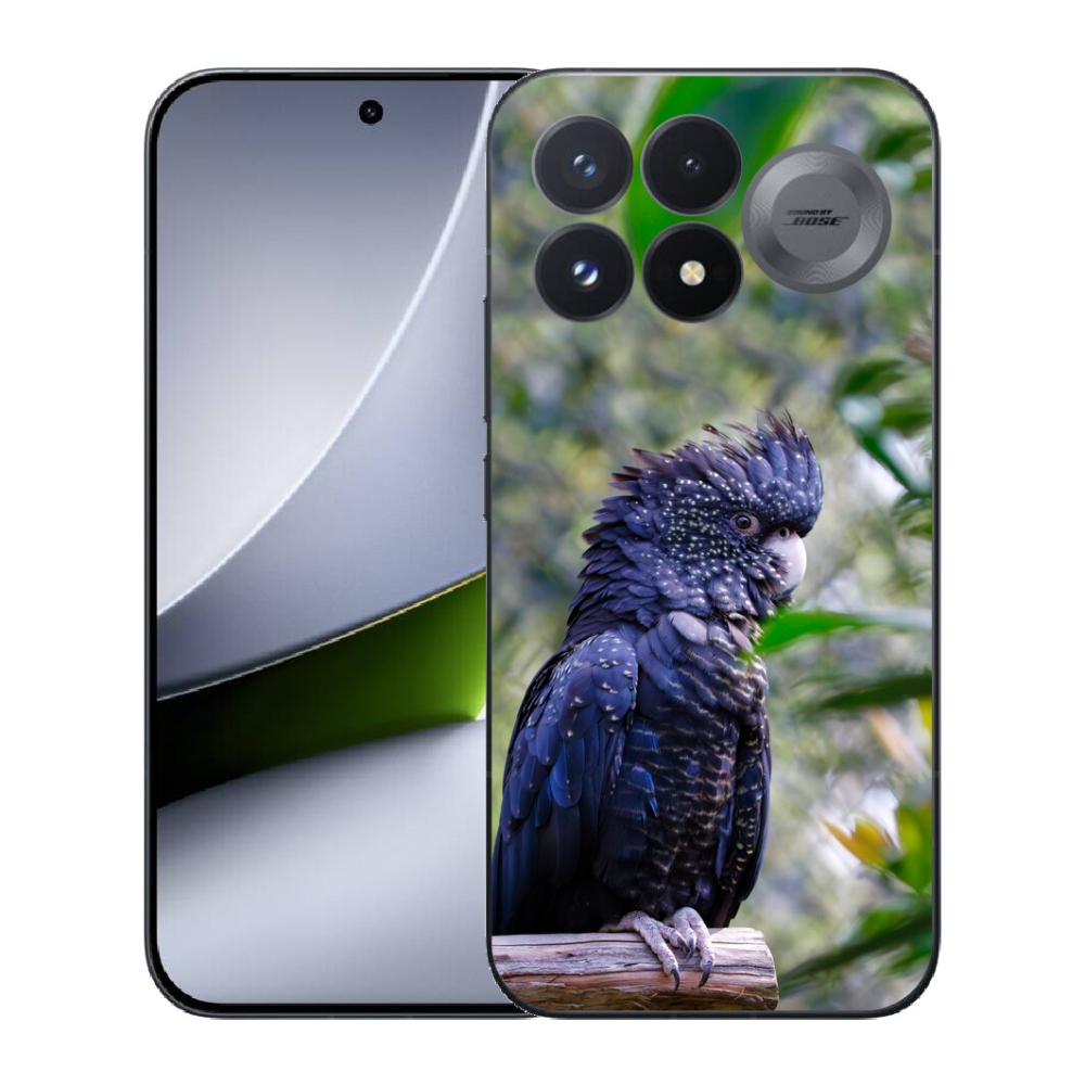 Gélový kryt mmCase na Xiaomi Poco F9 Pro 5G - papagáj kakadu čierny