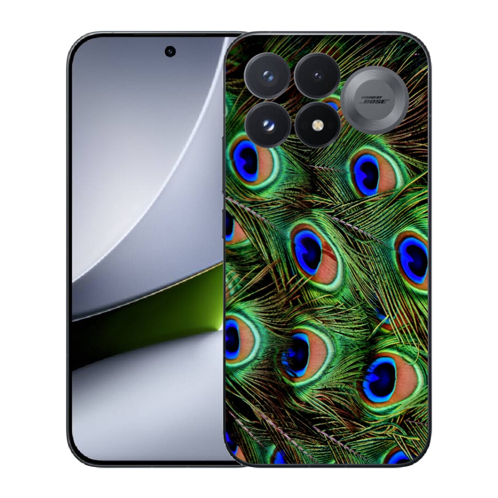 Gélový kryt mmCase na Xiaomi Poco F9 Pro 5G - pávie perie