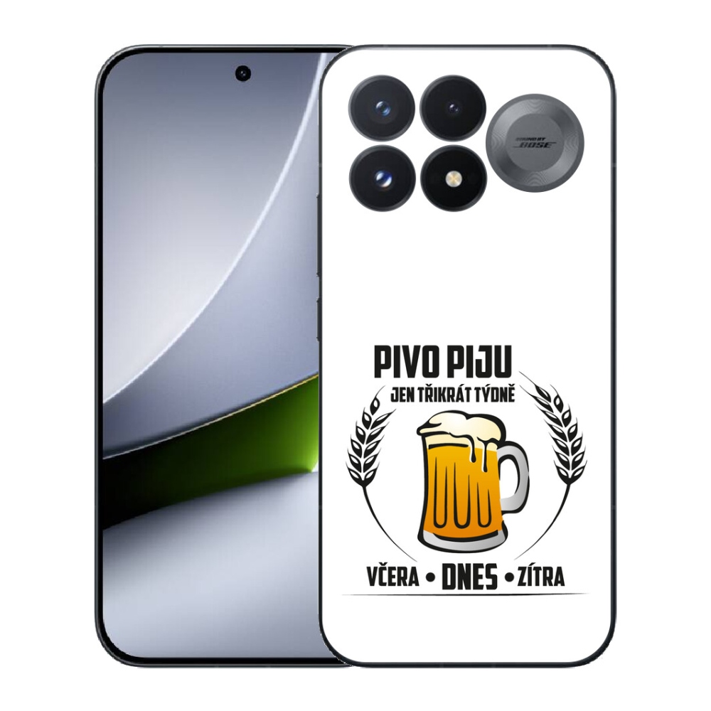 Gélový kryt mmCase na Xiaomi Poco F9 Pro 5G - pivný motív biele pozadie