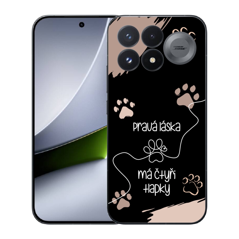 Gélový kryt mmCase na Xiaomi Poco F9 Pro 5G - psí motív 1 čierne pozadie