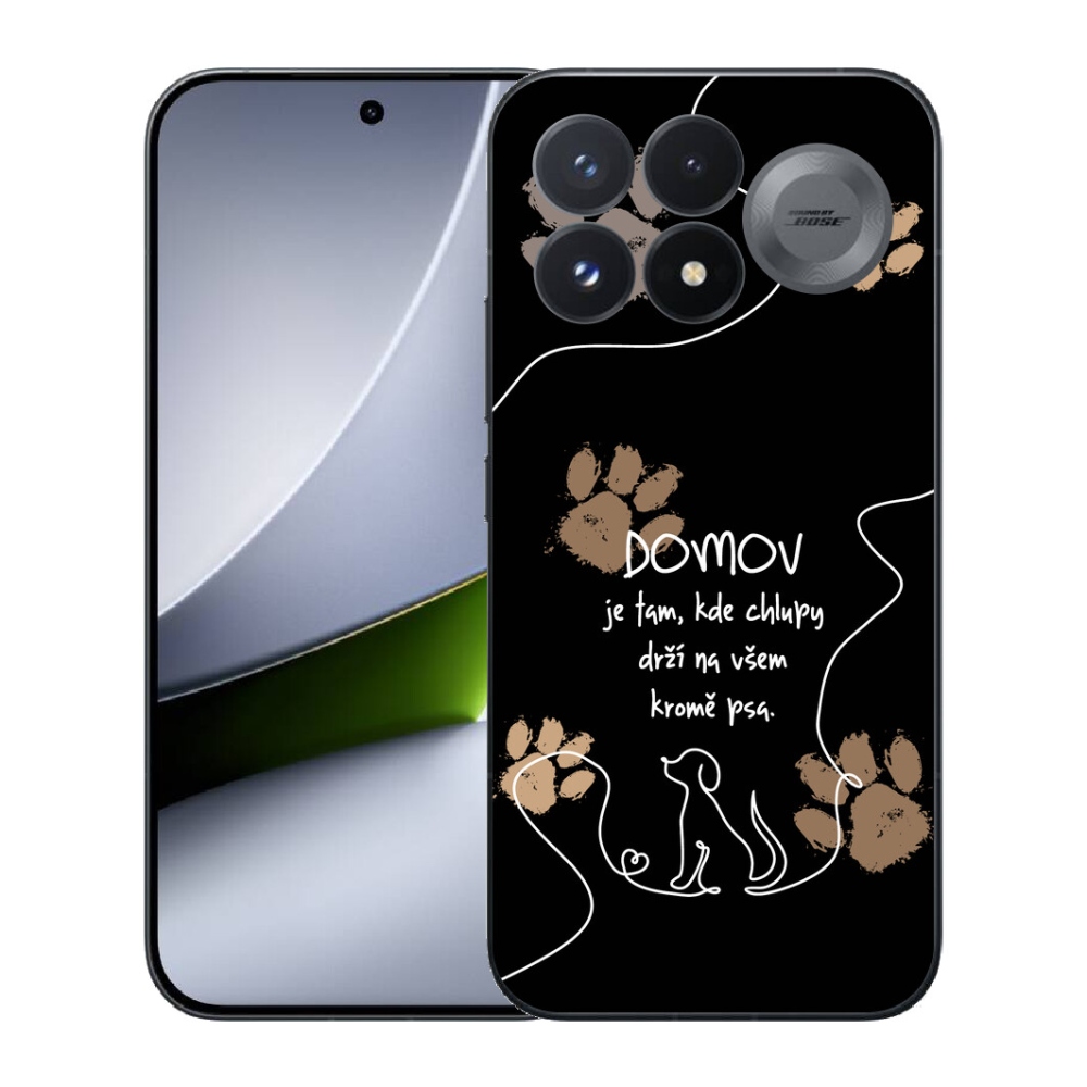 Gélový kryt mmCase na Xiaomi Poco F9 Pro 5G - psí motív čierne pozadie