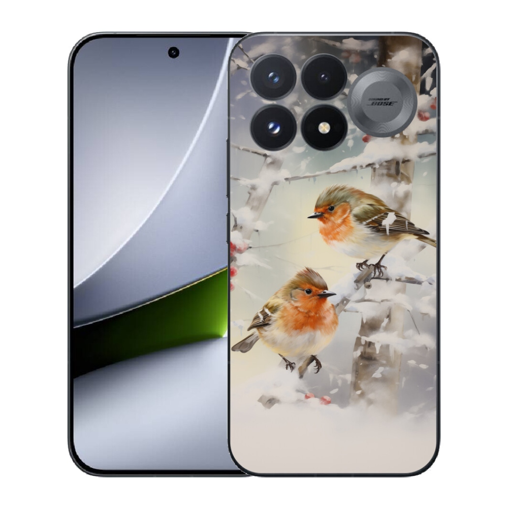 Gélový kryt mmCase na Xiaomi Poco F9 Pro 5G - vtáčiky v zime